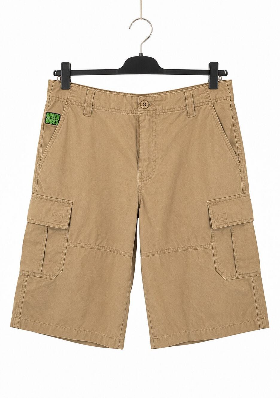 Empyre Women’s Khaki Cargo Shorts Large Tan Cotton Baggy Utility Streetwear